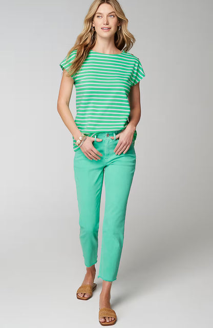 Button-Shoulder Top