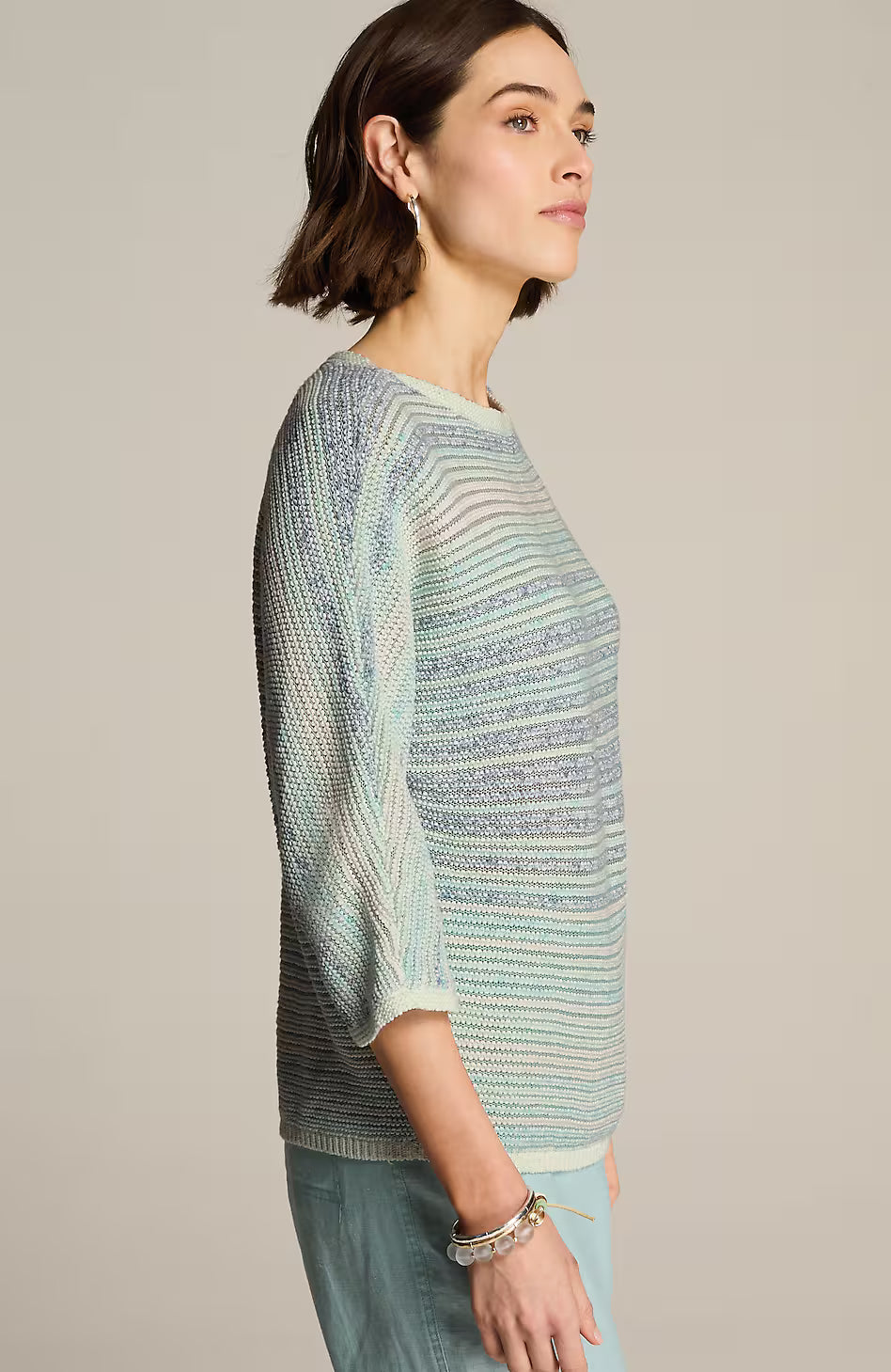 Pure Jill Multicolored Textured Sweater