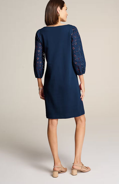 Knit & Eyelet Dress