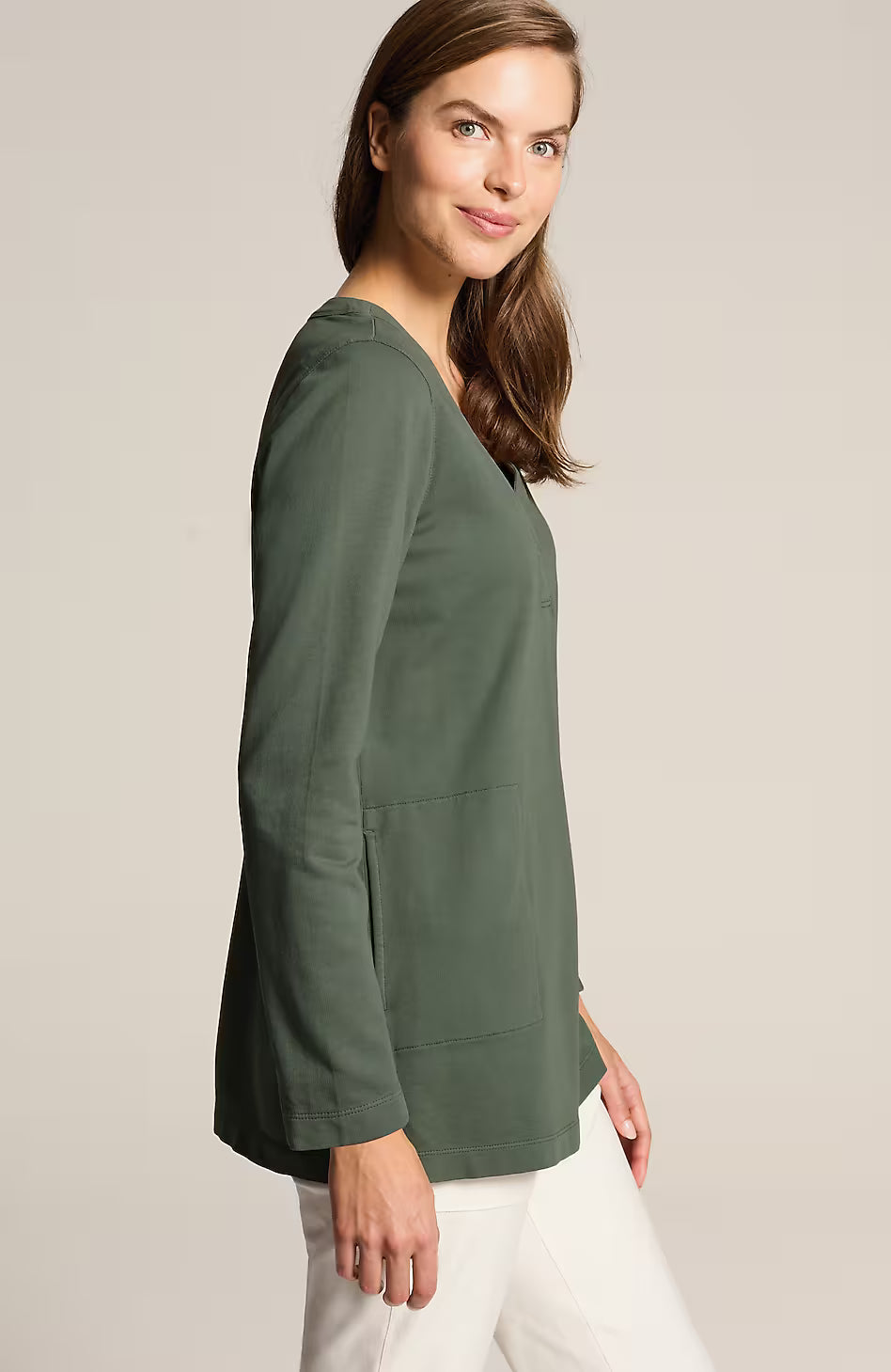 Fit French Terry V-Neck Tunic