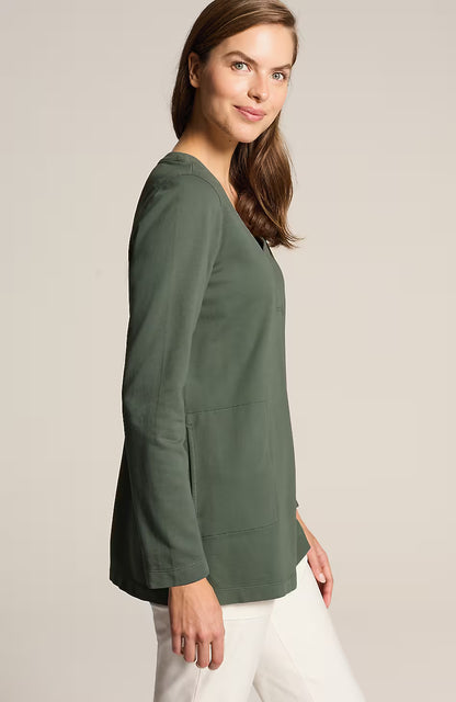Fit French Terry V-Neck Tunic