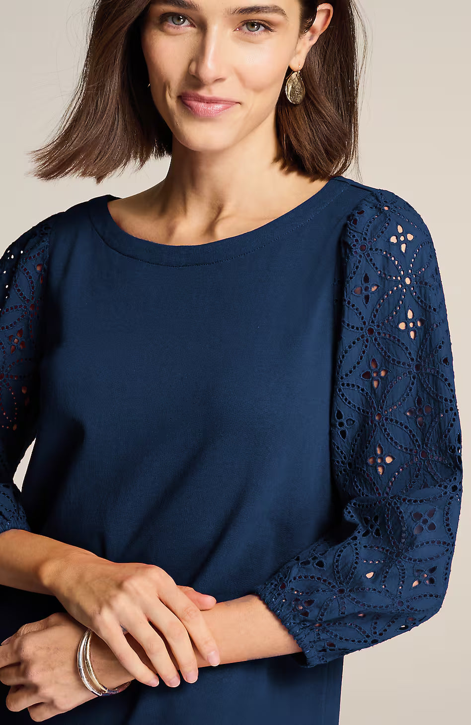 Knit & Eyelet Dress