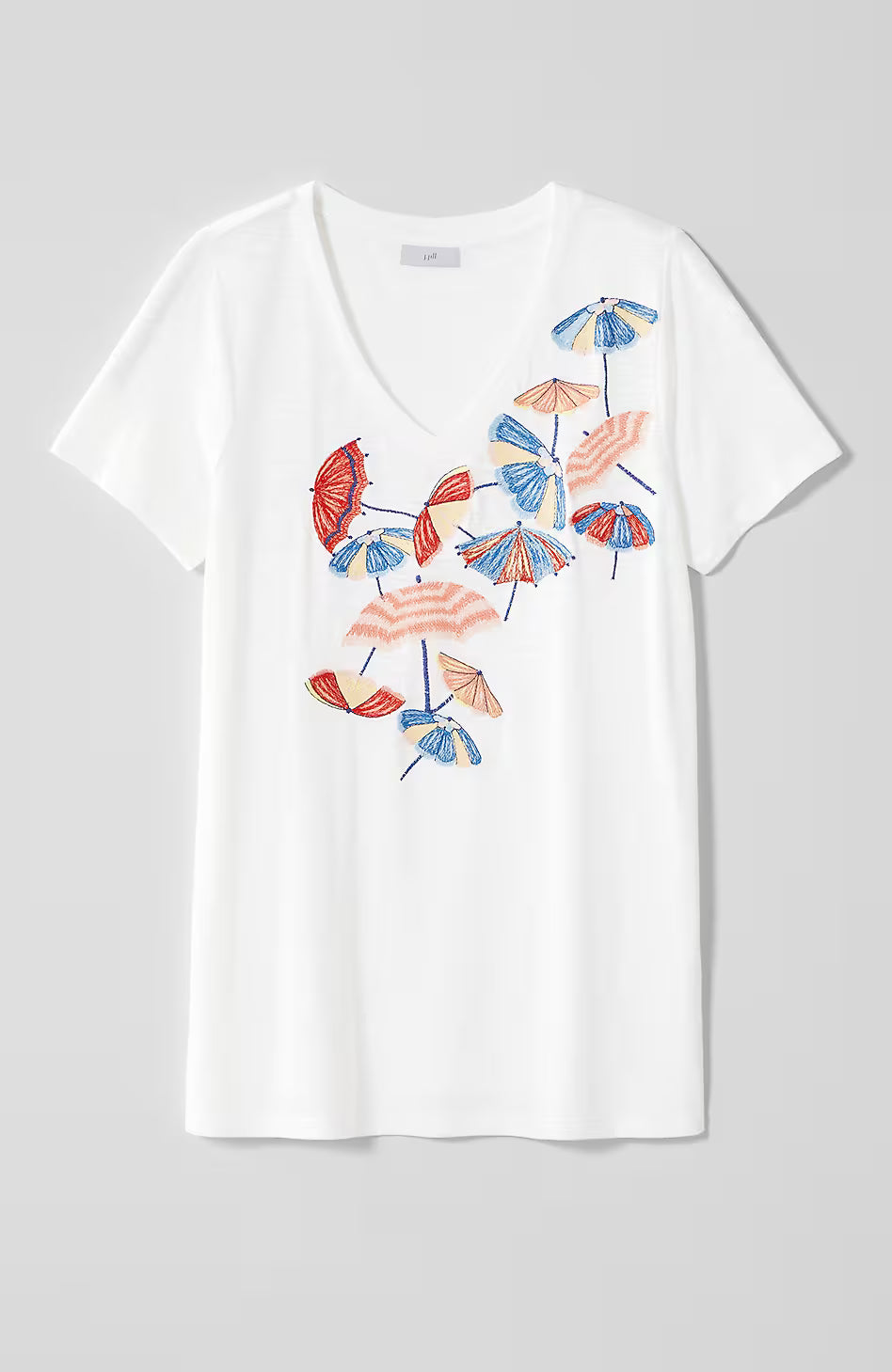 Umbrella-Embroidered Tee
