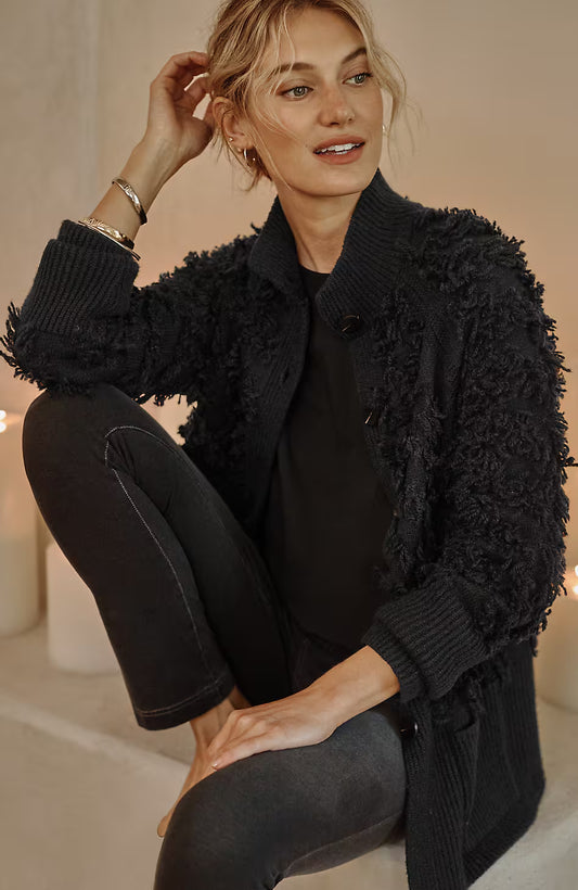 Pure Jill Textured Fringe Cardi