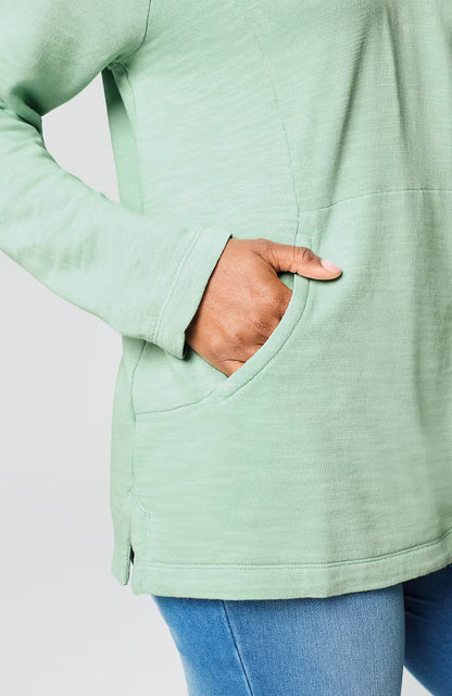 Pure Jill Tea-Dyed Front-Pocket Top