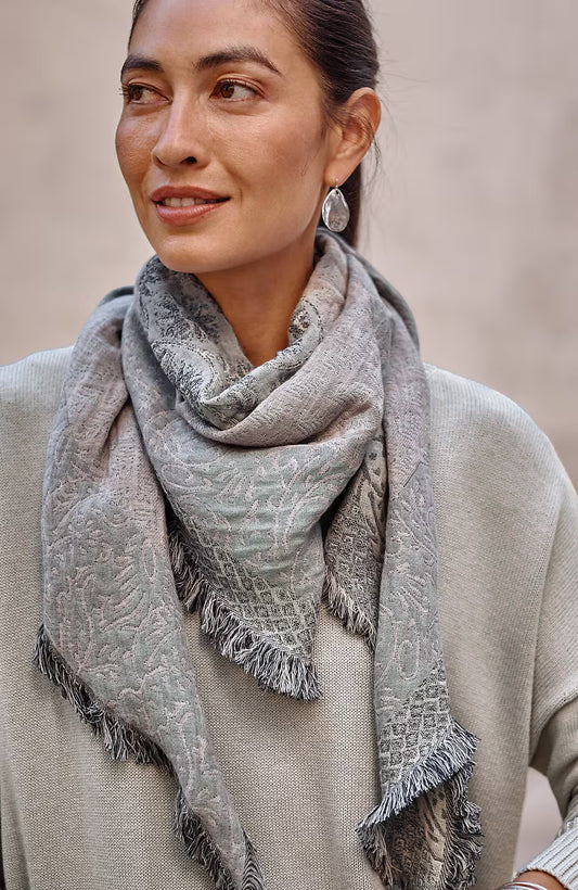 Jacquard Triangle Scarf