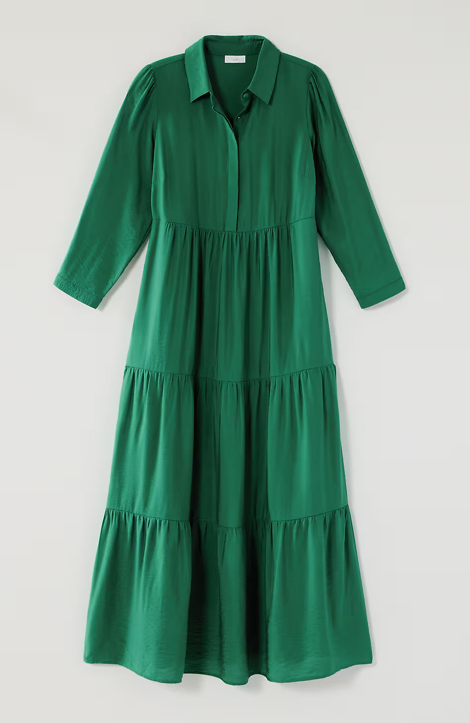 Tiered Maxi Shirtdress