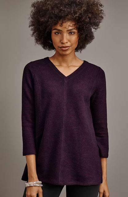 Wearever Double V-Neck Ottoman Top
