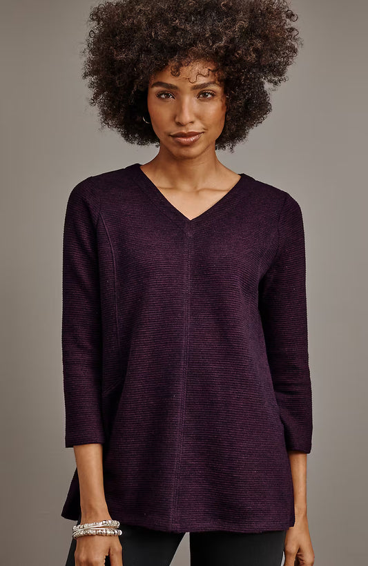 Wearever Double V-Neck Ottoman Top