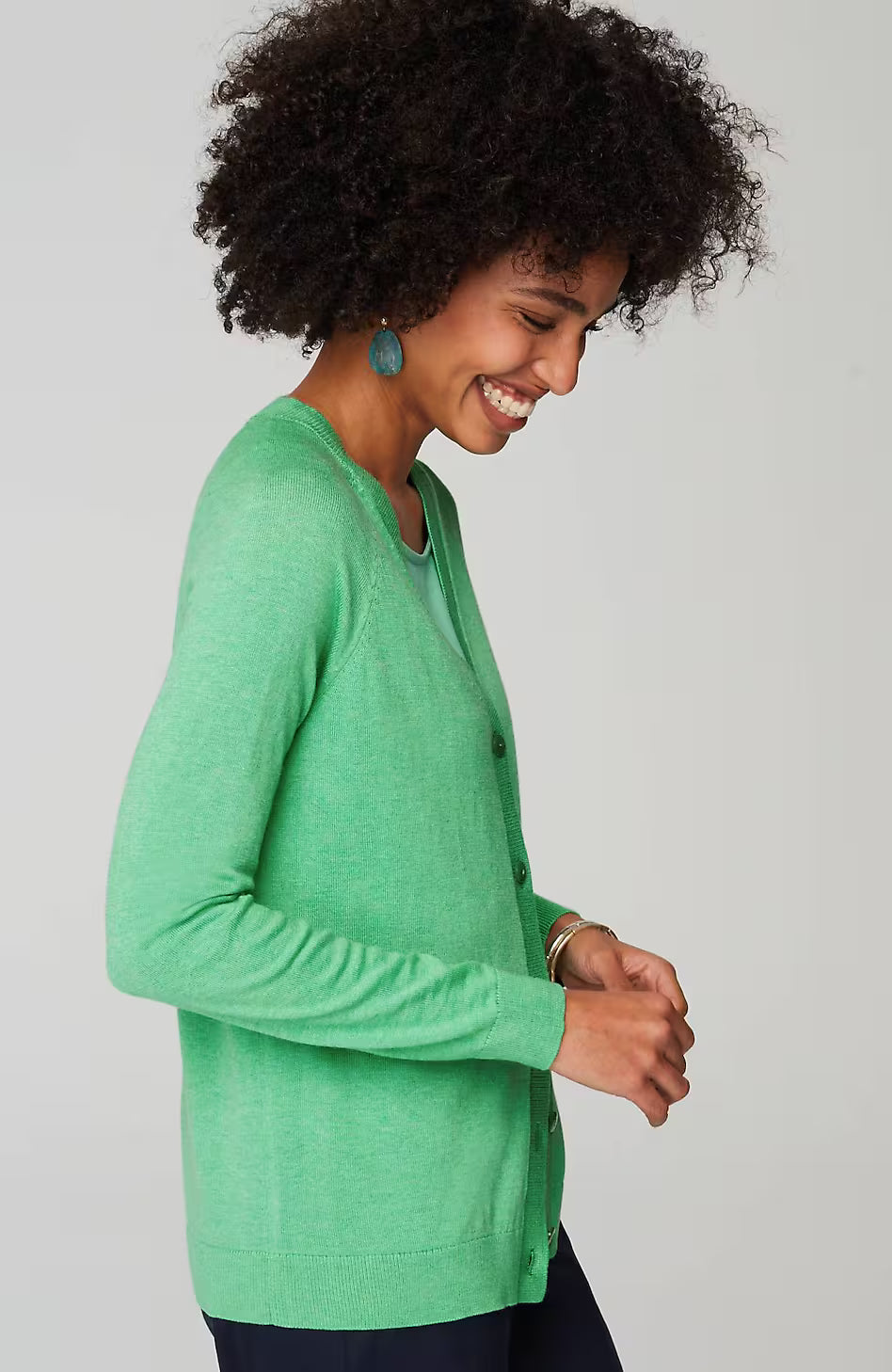 Organically Grown Cotton V-Neck Cardi