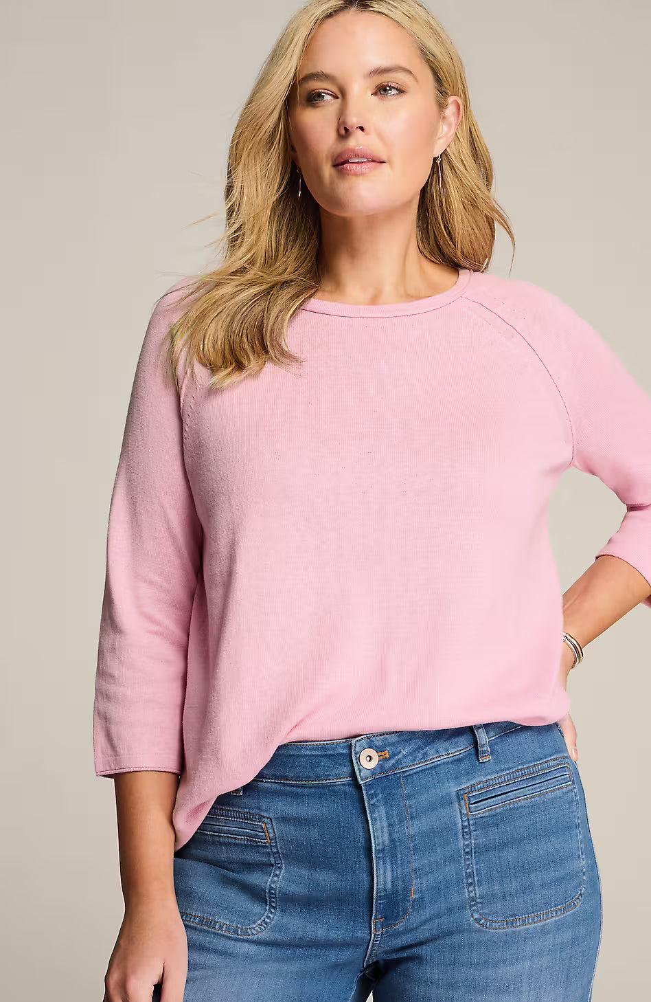 Linen-Blend Pullover Sweater