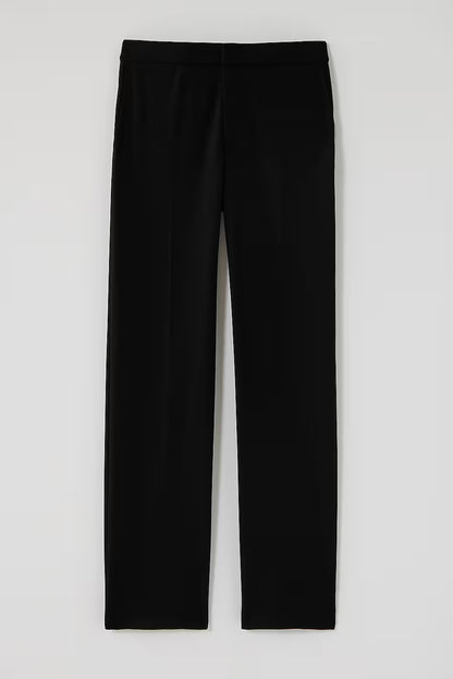 Wearever Polished-Knit Wide-Leg Trousers