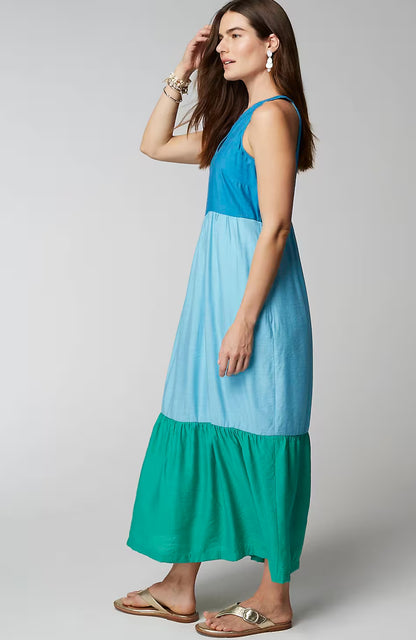 Color-Block Maxi Dress