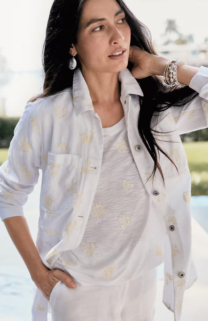 Floral Embroidered Tee