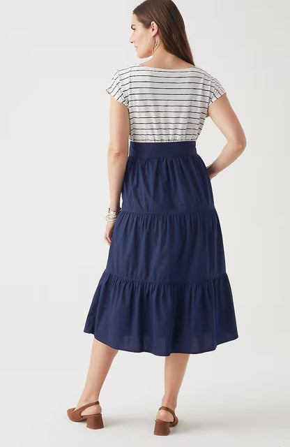 Mixed-Media A-Line Dress