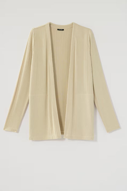 Wearever Textured-Knit Open-Front Jacket