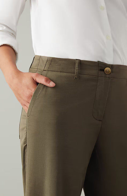 Relaxed Chino Wide-Leg Pants