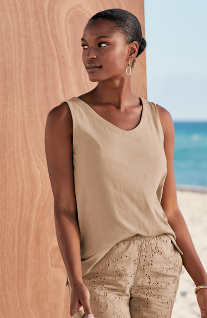 Pure Jill Soft-V-Neck Layering Tank