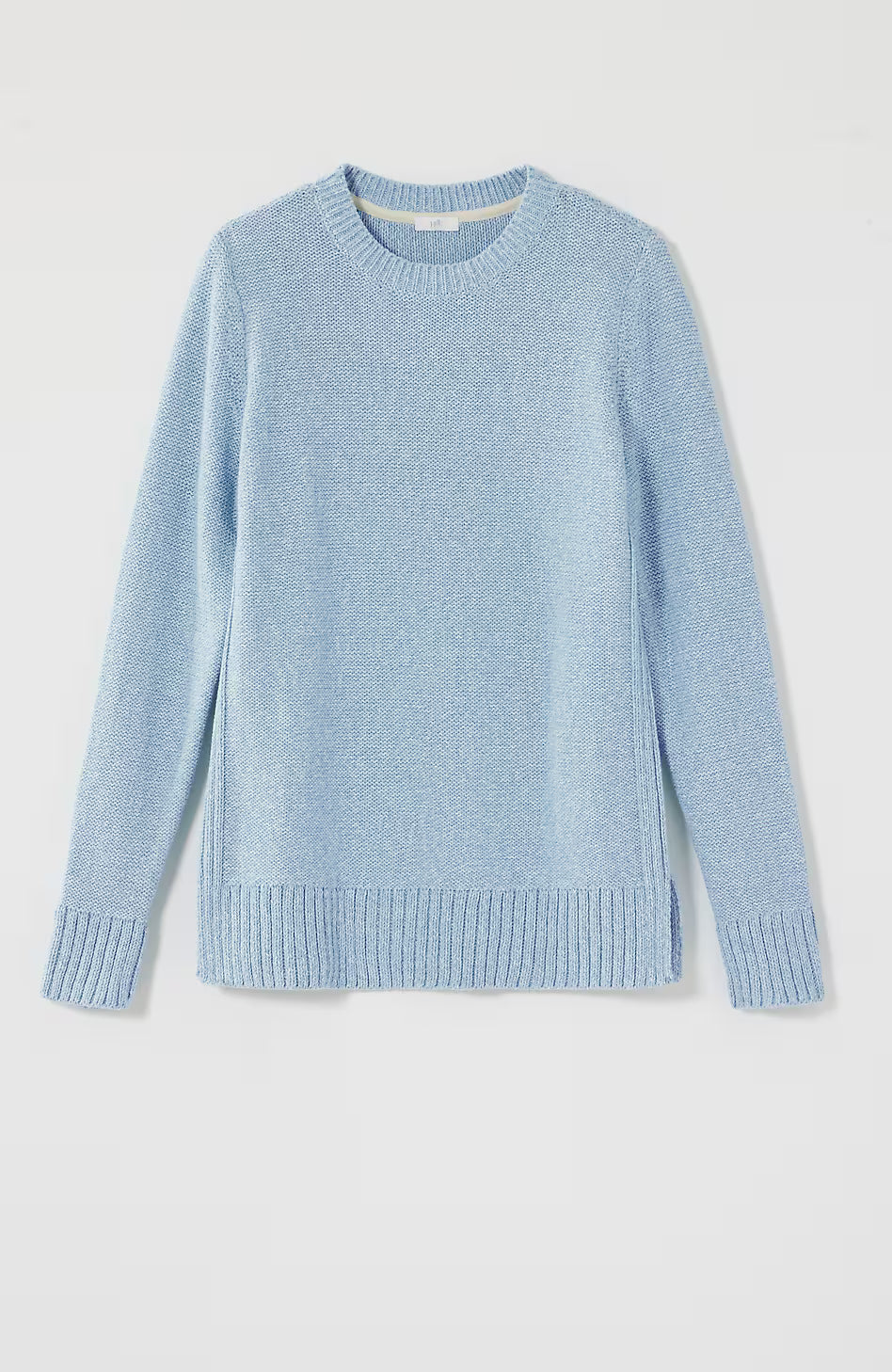Ribbed-Detail Crew-Neck Sweater