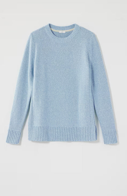 Ribbed-Detail Crew-Neck Sweater