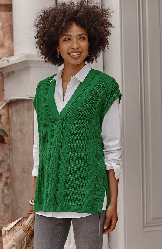 V-Neck Cable Vest