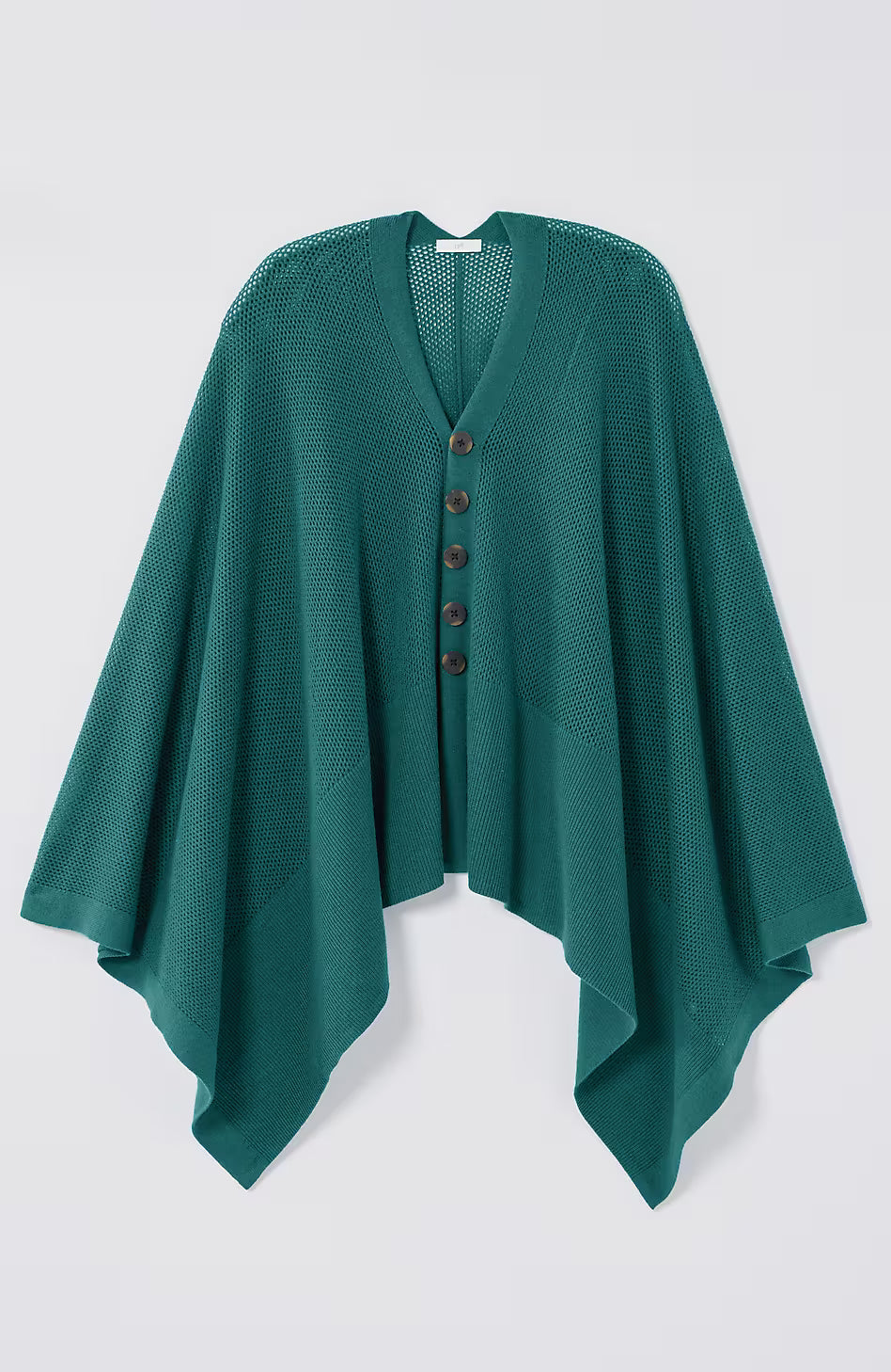 Rib-Knit Two-Way Poncho