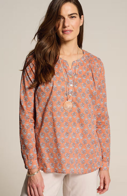 Printed Cotton Voile Top