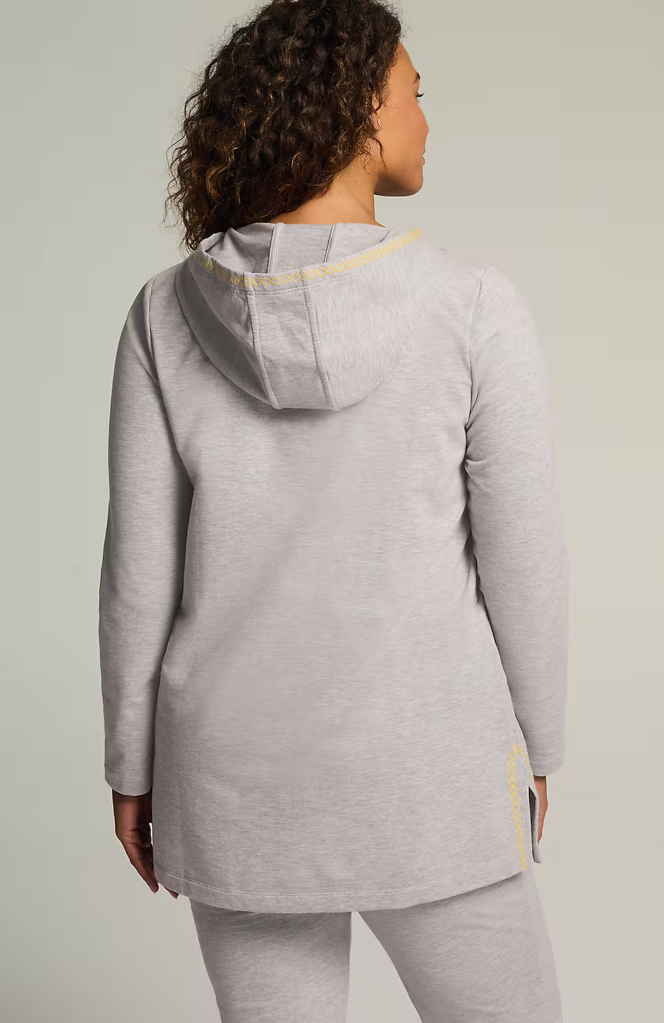 Fit Elevate Terry Embroidered Hooded Tunic