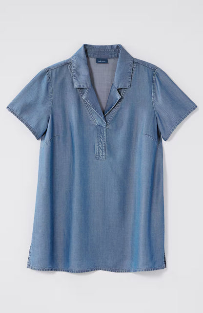 Indigo Collared Top