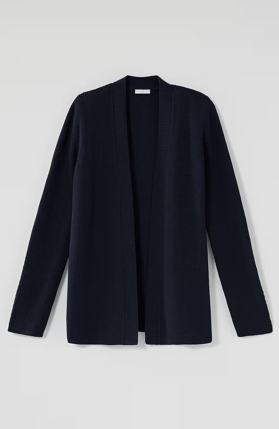 Ribbed Open-Front Cardi