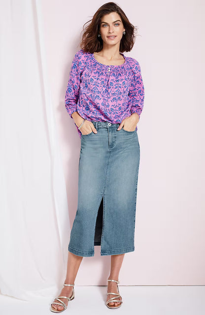 Denim Maxi Skirt