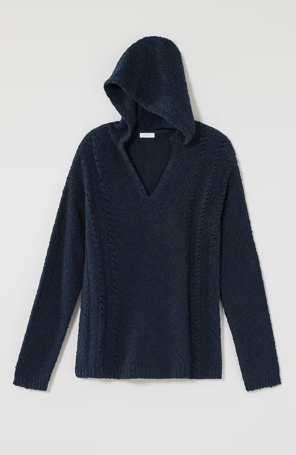 Open-Texture Hooded Sweater