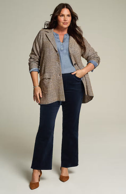 Tweed-Textured Sweater-Jacket