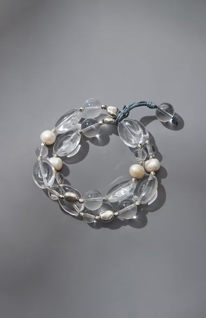 Glass-Beaded Stretch Bracelet