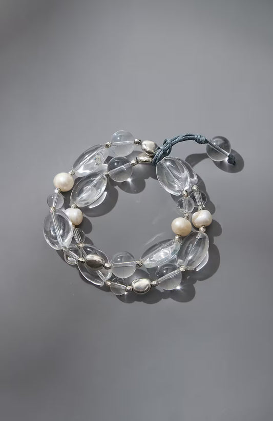 Glass-Beaded Stretch Bracelet
