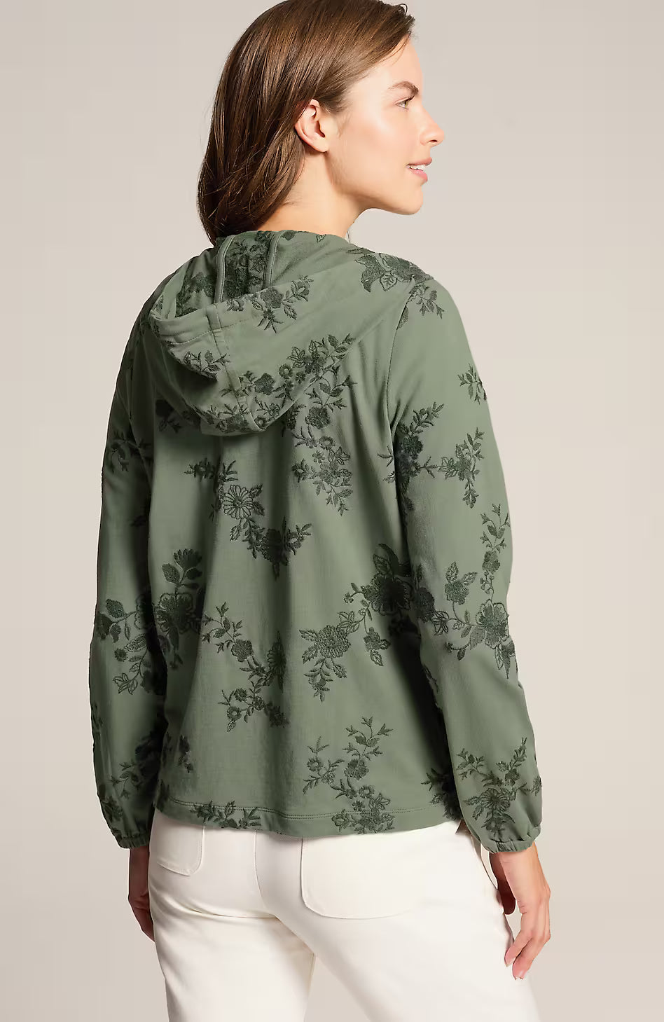 Fit Embroidered Zip-Up Jacket