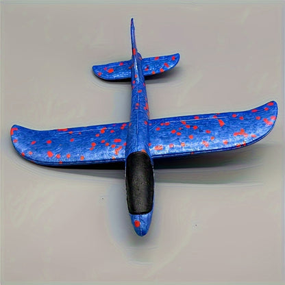 2 Avions en Mousse Géants pour Plage, Jouet de Lancer Tournoyant, Jouet Extérieur, Bleu