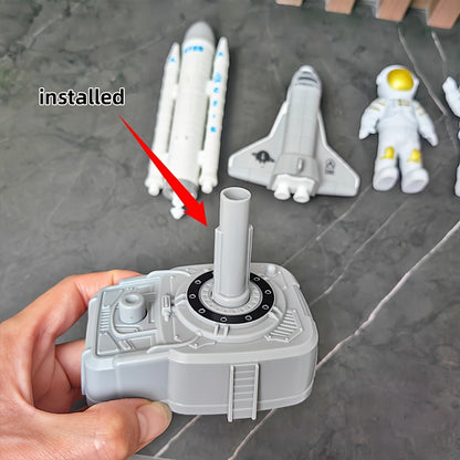 Grand Avion Passager Blanc Lanceur de Fusée Spatial Modèle d'Astronaute Navette Spatiale Figurine Jouet pour Garçons Collection de Modèles Cadeau d'Anniversaire Halloween Noël