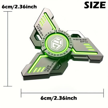 Fidget Spinner en alliage d'aluminium silencieux, roulement R188, non rechargeable - Cadeau de Noël idéal