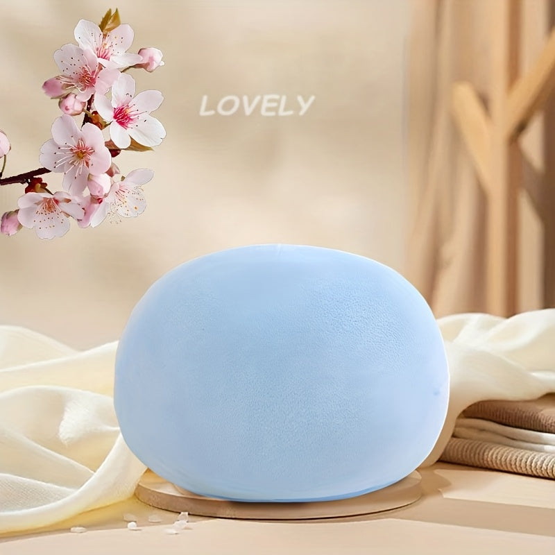 Adorable Oreiller en Peluche Expression Bleue - Jouet de Style Cartoon Mignon avec Des Joues Roses, Idéal pour la Décoration de la Maison & du Bureau, Cadeau Parfait pour Pâques, Noël, Halloween, Anniversaires et Nouvel An, Oreillers Mignons