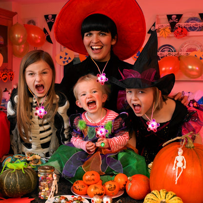 Ensemble de 36 Toupies Lumineuses Pour Fête, Cadeaux de Retour Pour Enfants, Avec 12 Colliers, 12 Bagues, 12 Bracelets. Idéal Pour Halloween, Noël Et Pâques.