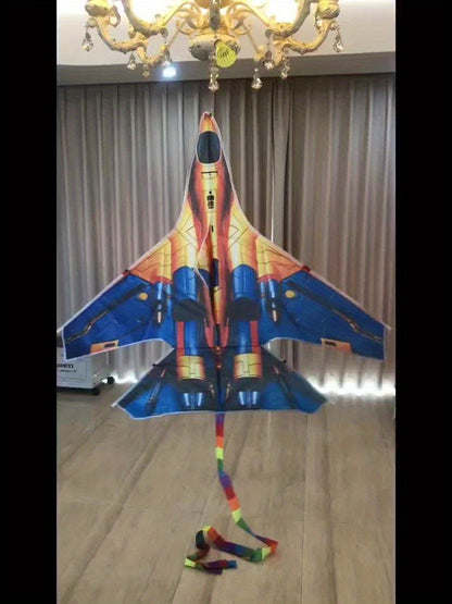 Girouette de combat aérien en verre, grande, multicolore, avec des couleurs mélangées, pour les jeux et loisirs en plein air sur la plage et au parc.