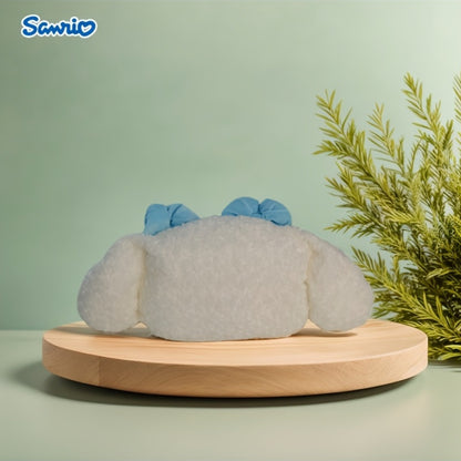 Pour l'oreiller en peluche for cinnamoroll - Coussin de chien de dessin animé mignon avec nœud bleu et yeux de cœur, tissu blanc doux, parfait pour la décoration de la chambre et du salon, cadeau idéal pour un couple ou les vacances, oreiller mignon