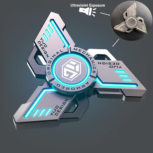 Fidget Spinner en alliage d'aluminium silencieux, roulement R188, non rechargeable - Cadeau de Noël idéal